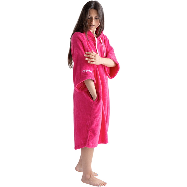 2026 Dryrobe Organic Towel Change Robe ORGANICTCRHP - Hot Pink